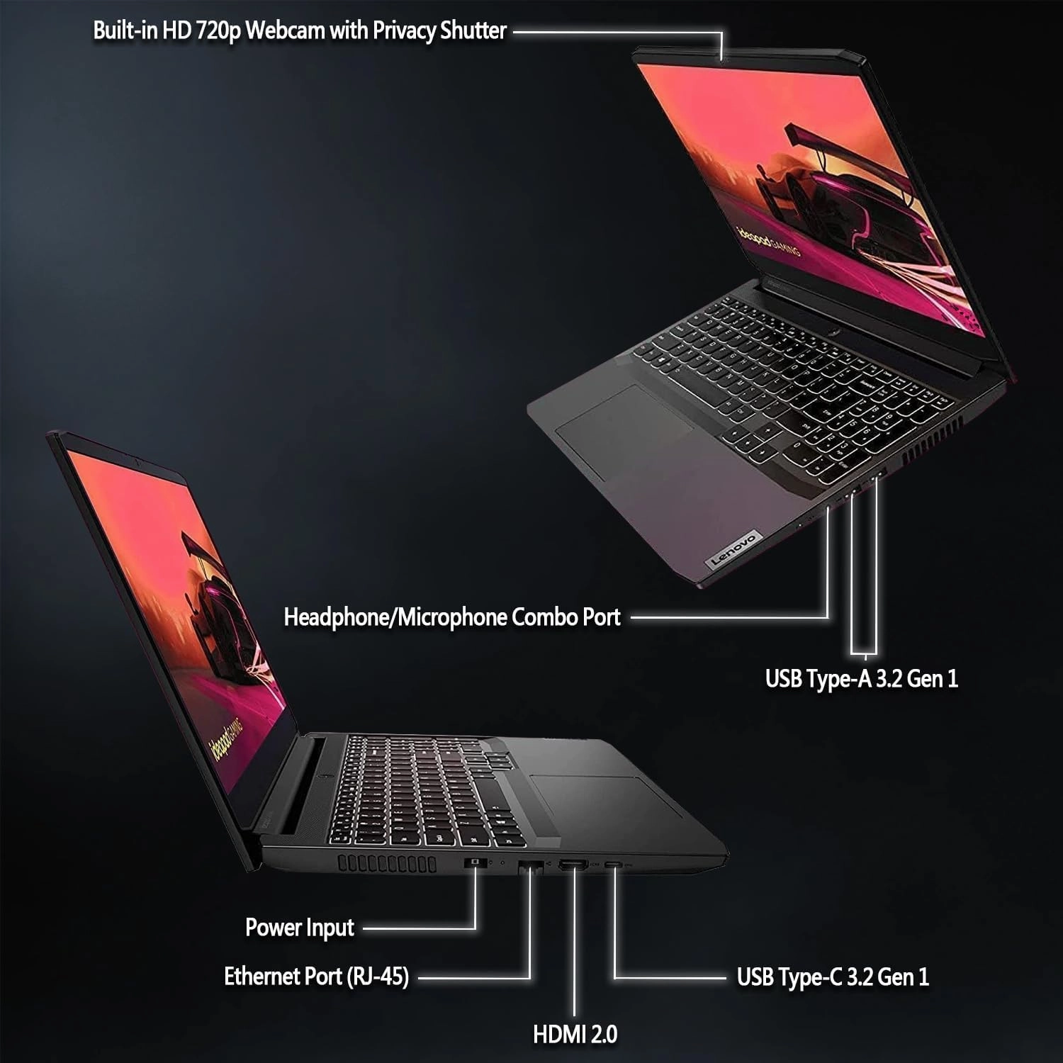 Lenovo 15.6" IdeaPad Gaming 3 Laptop, GeForce RTX 2050, 32GB RAM, 1TB PCIe, 15.6" FHD 144Hz IPS Display, AMD Ryzen 5 5500H, Backlit Keyboard, Ethernet RJ-45, Windows 11 Pro, WOWPC Recovery USB