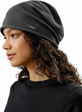 LilySilk Silk Knitted Slouchy Beanie Breathable Curly Hair Thin Women Men Stretch Skull Cap Slap Soft Comfortable