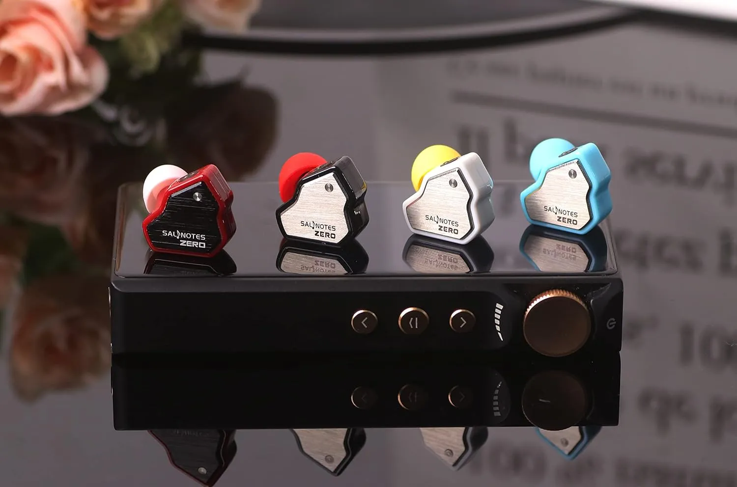Linsoul 7Hz Salnotes Zero HiFi 10mm Dynamic Driver in-Ear Earphone IEM with Metal Composite Diaphragm Stainless Steel Faceplate Detachable 2Pin OFC Cable (Red, Without Mic)