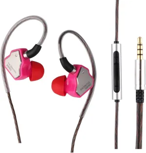 Linsoul 7Hz Salnotes Zero HiFi 10mm Dynamic Driver in-Ear Earphone IEM with Metal Composite Diaphragm Stainless Steel Faceplate Detachable 2Pin OFC Cable (Rose, with Mic, 3.5mm)