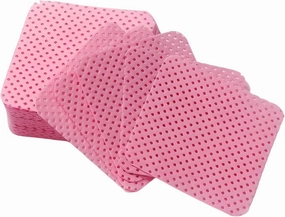 Lint Free Nail Polish Remover Pads – 50 Pink Non‑Woven Absorbent Nail Wipes for Gel & Acrylic – Lint‑Free Nail Prep Cloths for Polish, Lash & Glue Cleaning (Pink)