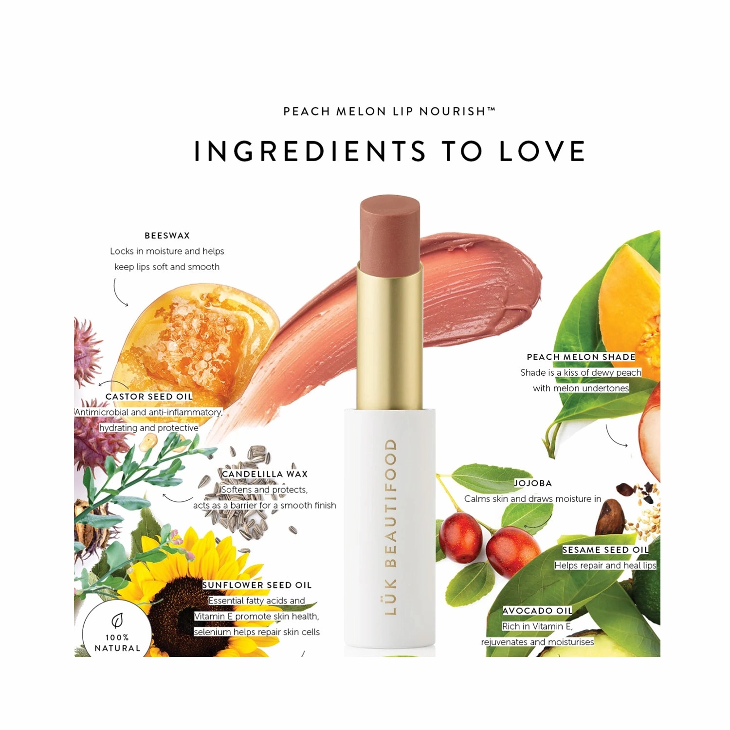 Lip Nourish Luk Peach Melon