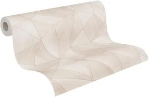 Livingwalls Daniel Hechter 7 Non-Woven Wallpaper Graphic Look 10.05 m x 0.53 m Beige Cream Grey Silver Metallic Wallpaper Textured 361337