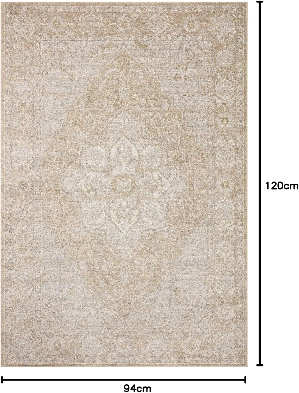 Loloi II Odette Collection ODT-05 Beige/Silver 7'-10" x 10' Area Rug