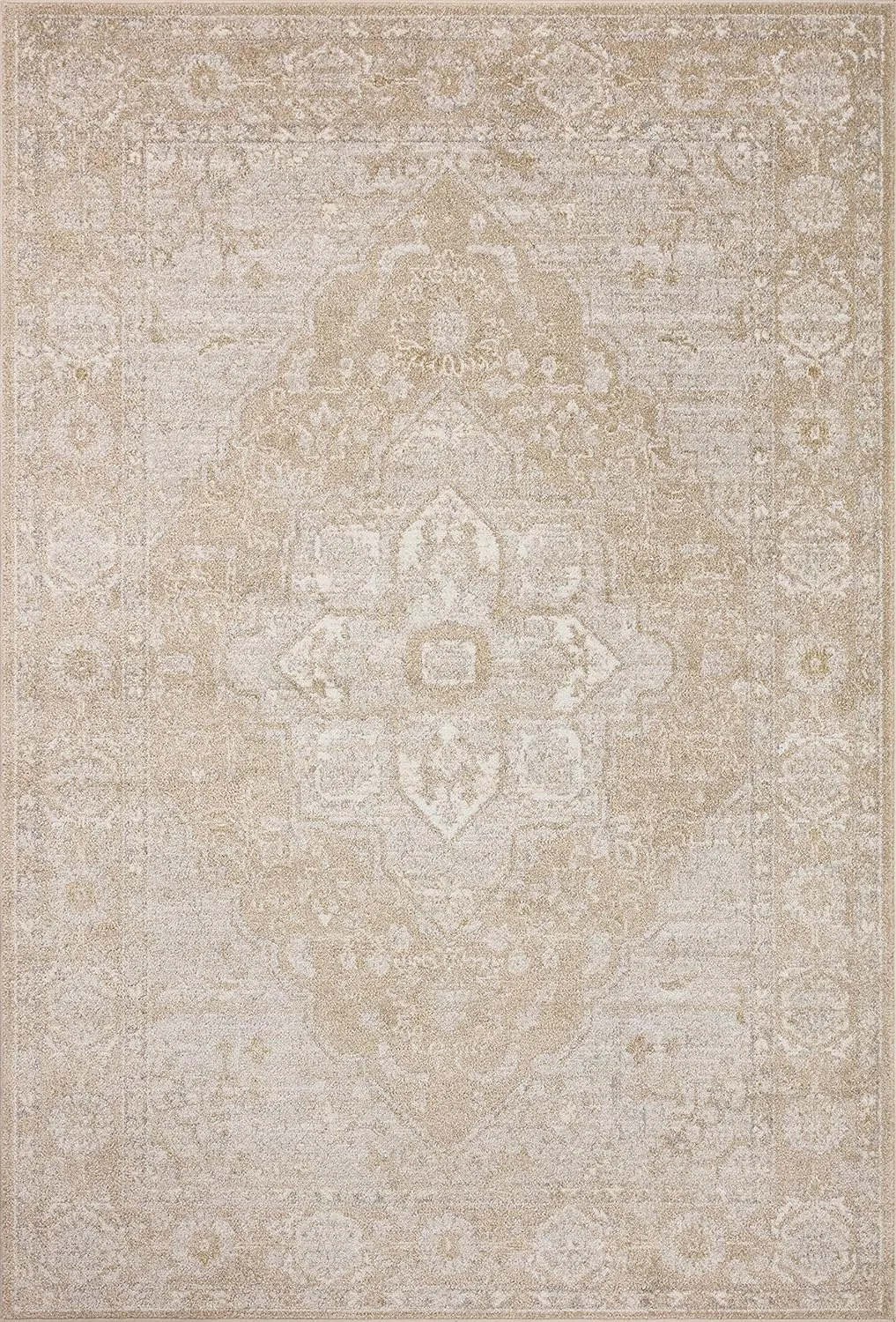 Loloi II Odette Collection ODT-05 Beige/Silver 7'-10" x 10' Area Rug