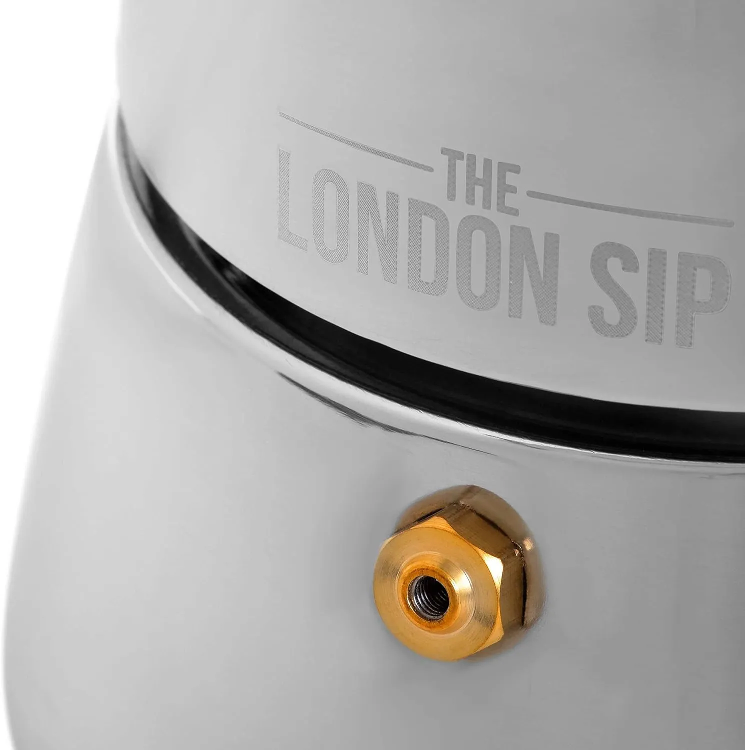London Sip Stainless Steel Stovetop Espresso Maker Moka Pot Italian Coffee Percolator, Silver, Large (16.9 oz)