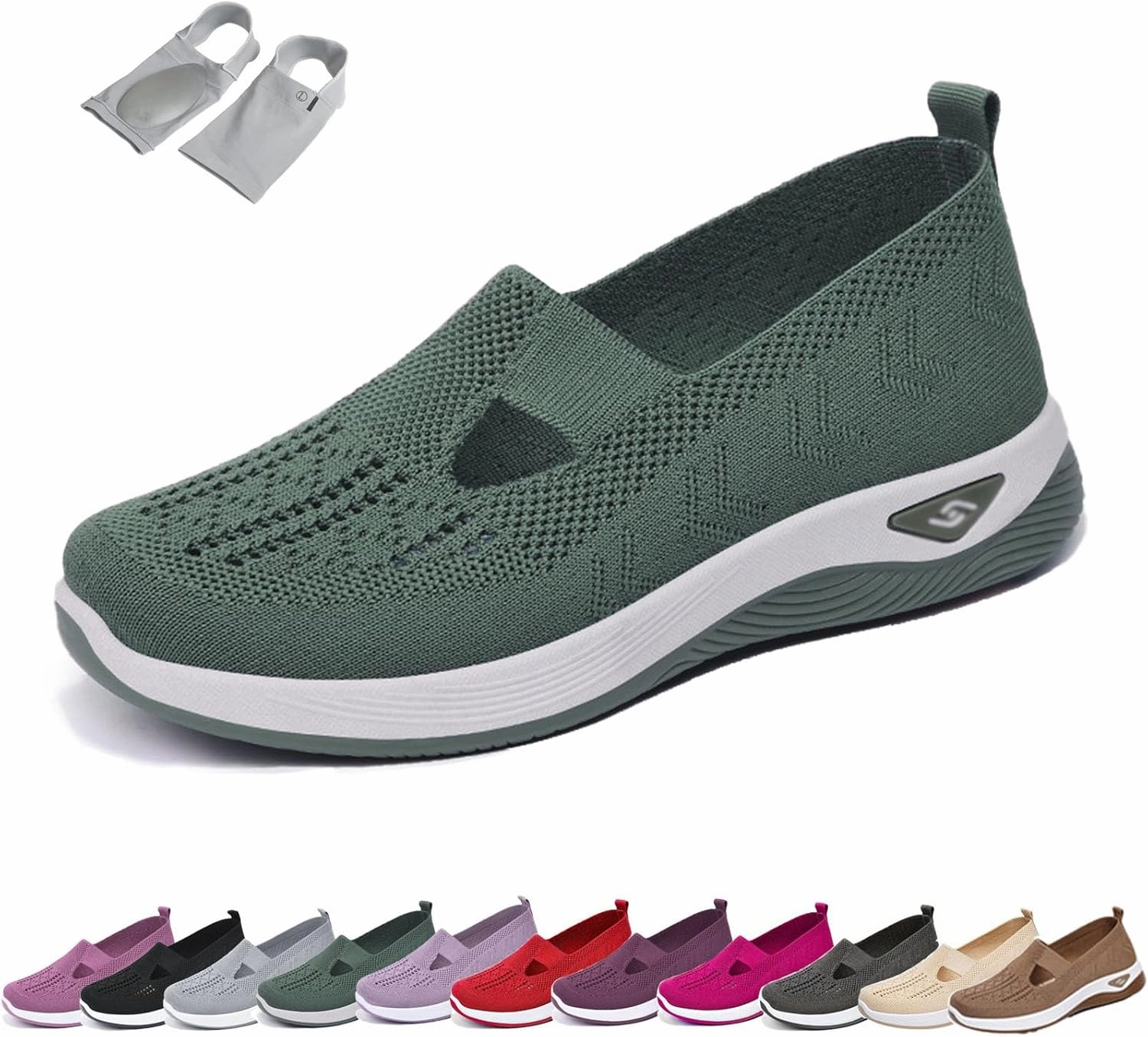 LOSD Orthowalkway Womens Shoes, Women's Woven Orthopedic Breathable Soft Shoes Arch Support, Zapatos Ortopédicos para Mujer