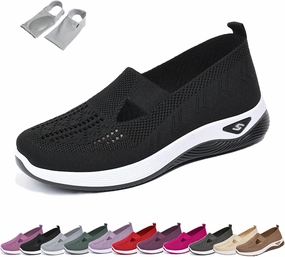 LOSD Orthowalkway Womens Shoes, Women's Woven Orthopedic Breathable Soft Shoes Arch Support, Zapatos Ortopédicos para Mujer