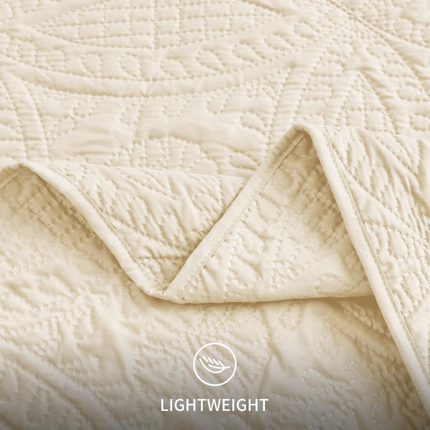 Love's cabin Quilts for Queen Bed Beige Bedspreads Bedding Set - Summer Quilt Lightweight Microfiber Bedspread - Coin Pattern Bedding Coverlet for All Season - 3 Piece (1 Quilt, 2 Pillow Shams)