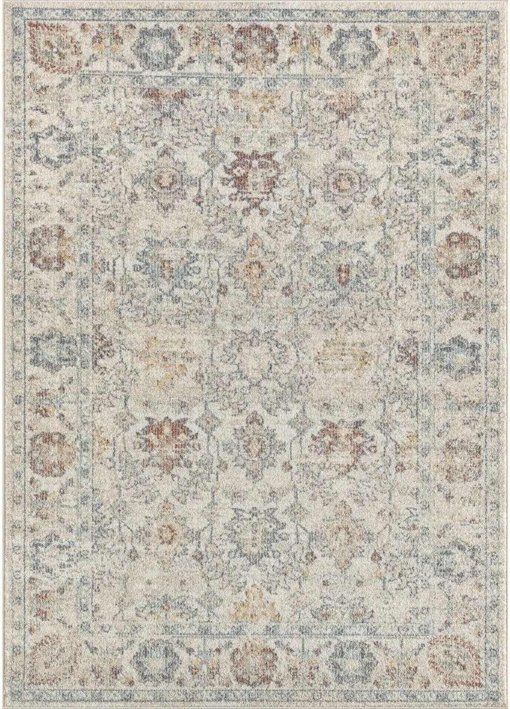 LUXE WEAVERS Vintage Style Floral Area Rug, Beige, 8x10