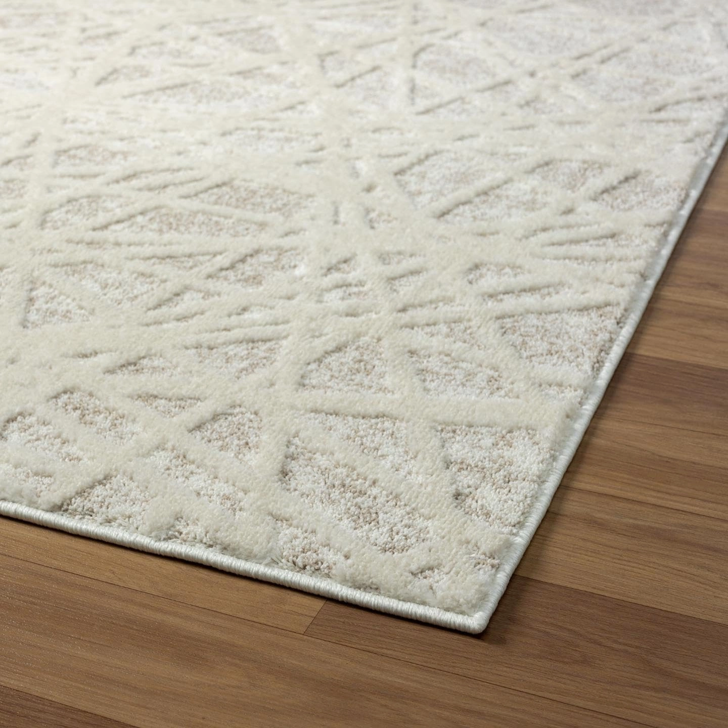 LUXE WEAVERS Jasper Collection 689 Beige 2x7 Modern Abstract Area Rug