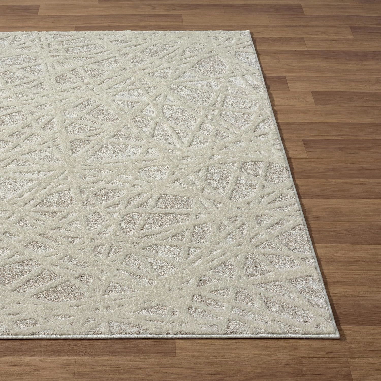 LUXE WEAVERS Jasper Collection 689 Beige 2x7 Modern Abstract Area Rug