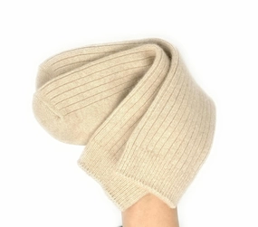 Luxurious cashmere socks~100% finest organic natural cashmere socks for men & women ideal Christmas gift/Made in Mongolia (L, Beige)