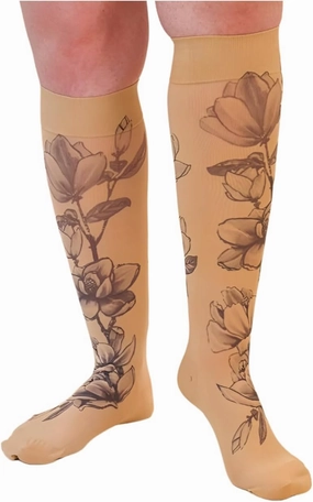 Magnolia Beige Medical Graduated Compression Sock Pair 30-40mmHg