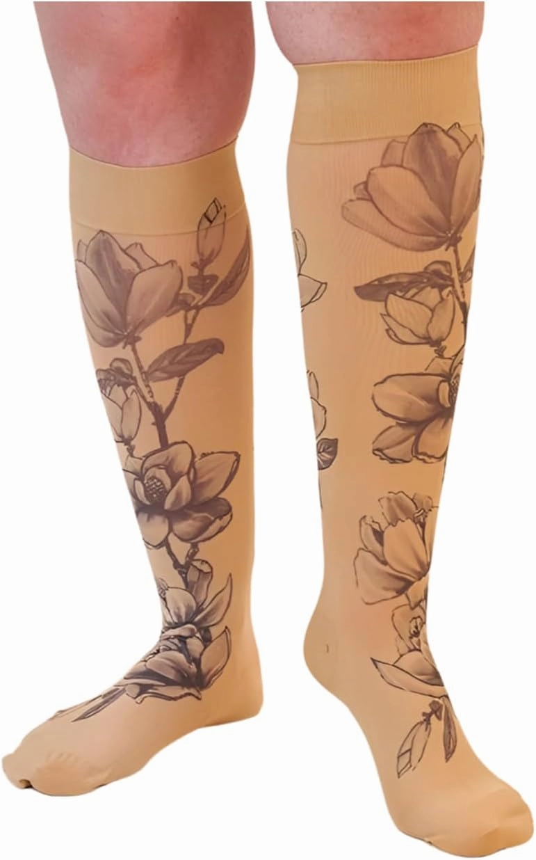 Magnolia Beige Medical Graduated Compression Sock Pair 30-40mmHg