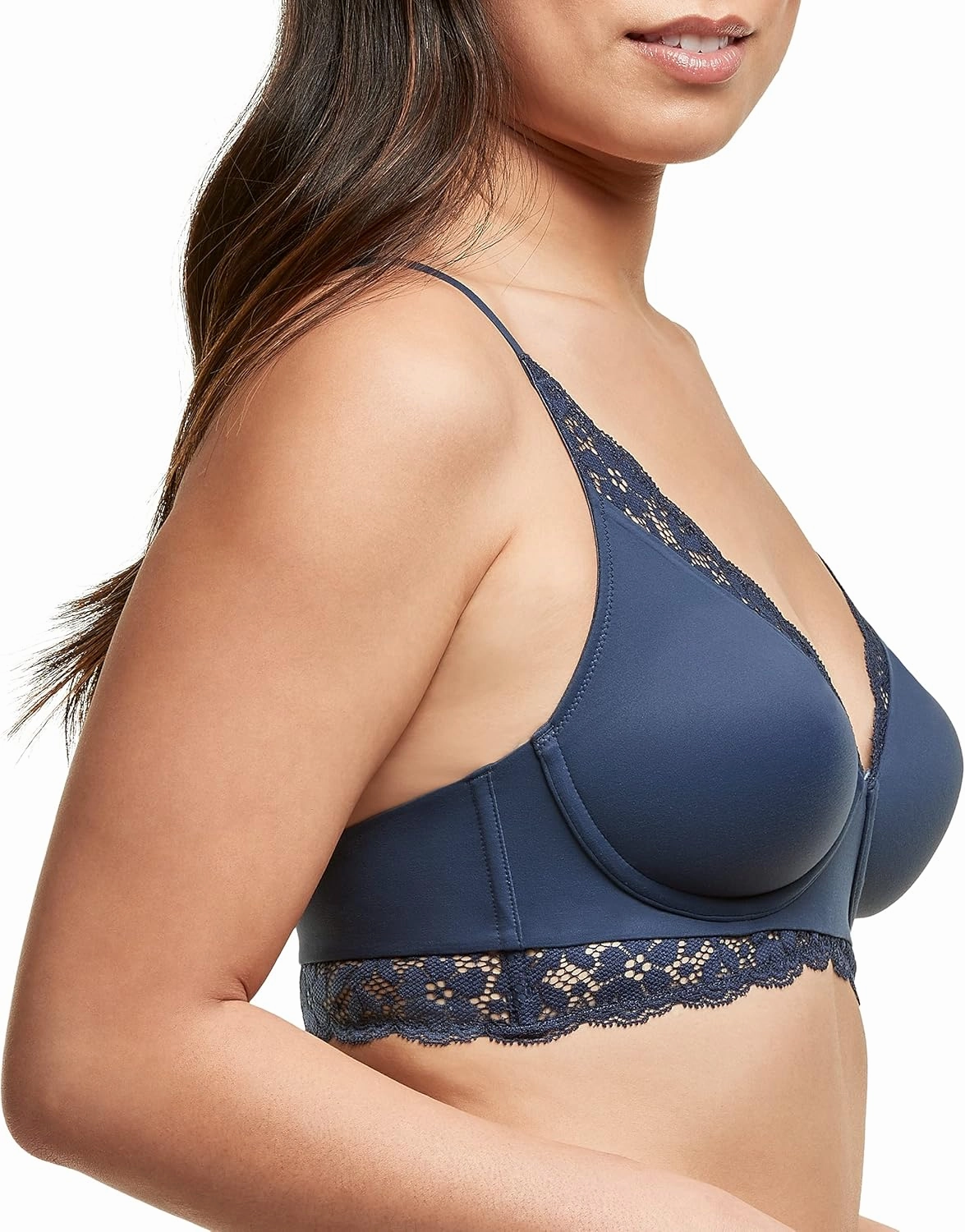 Maidenform Pure Comfort Lace Bralette, Our Best Longline Bralette for Women, Convertible Wireless Bra