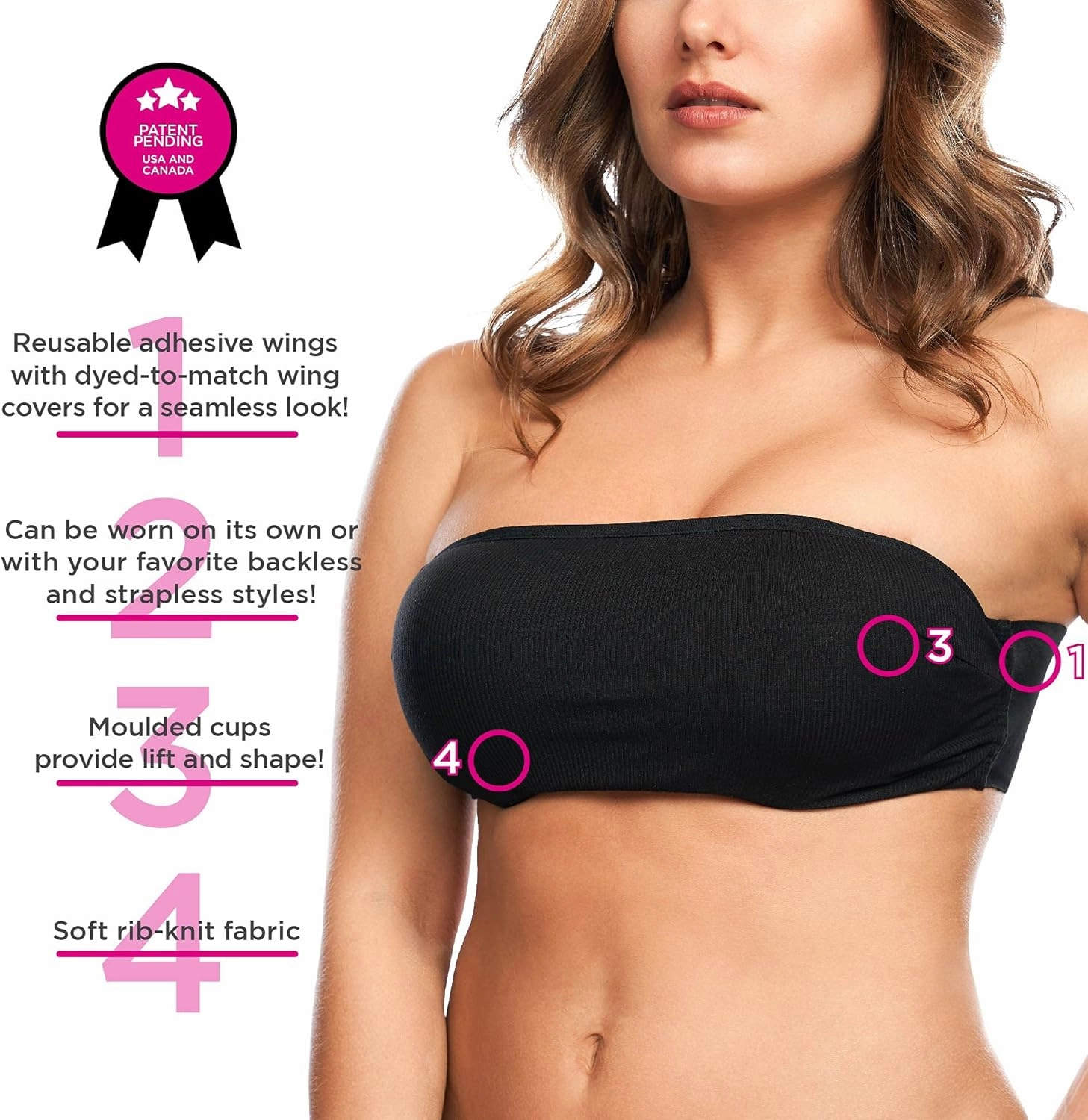 Maidenform Women's Backless Bandeau Wing Bra