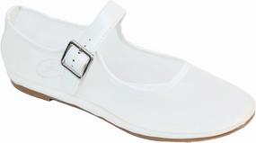Makers Shoes - LEVI 2 - Women's Mary Jane Flats, Mesh Design with Buckle Strap