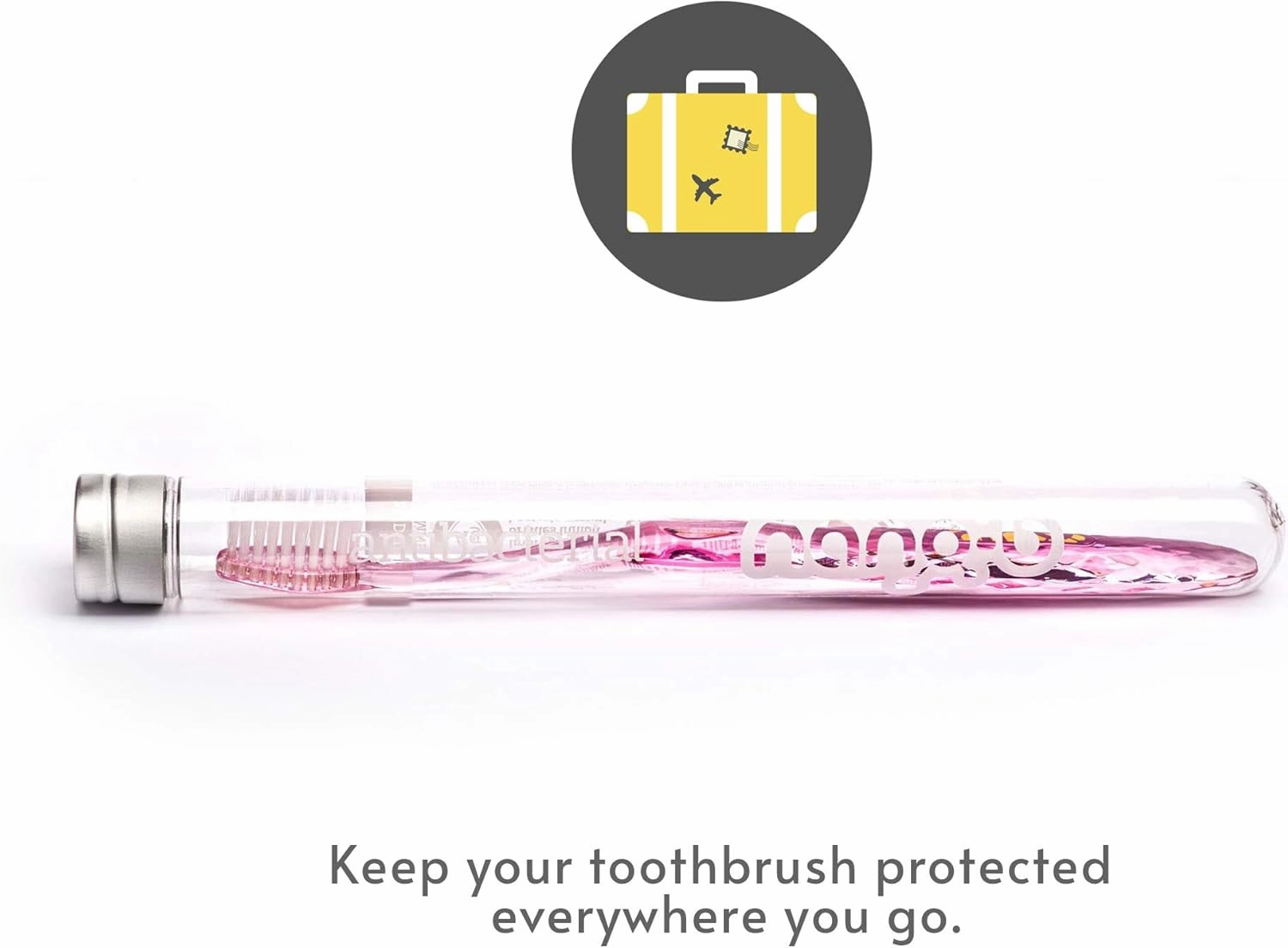 Manual Toothbrush Set for Adults with Sensitive Gums, Silver Soft/Medium Bristles, Travel Cases, Blue, Pink, Green, Crystal, 4-Pack