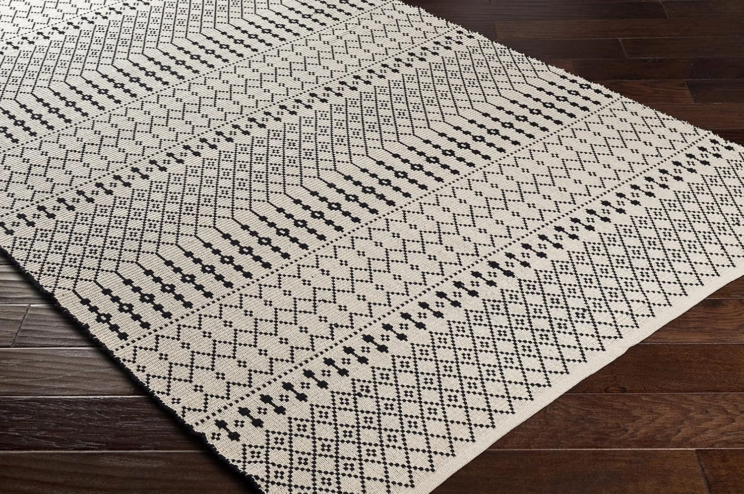 Mark&Day Area Rugs, 2x8 Spring Valley Rustic Charcoal Runner Area Rug, White Black Carpet for Hallway, Kitchen, Bedroom or Living Room (2'6" x 8' Runner)