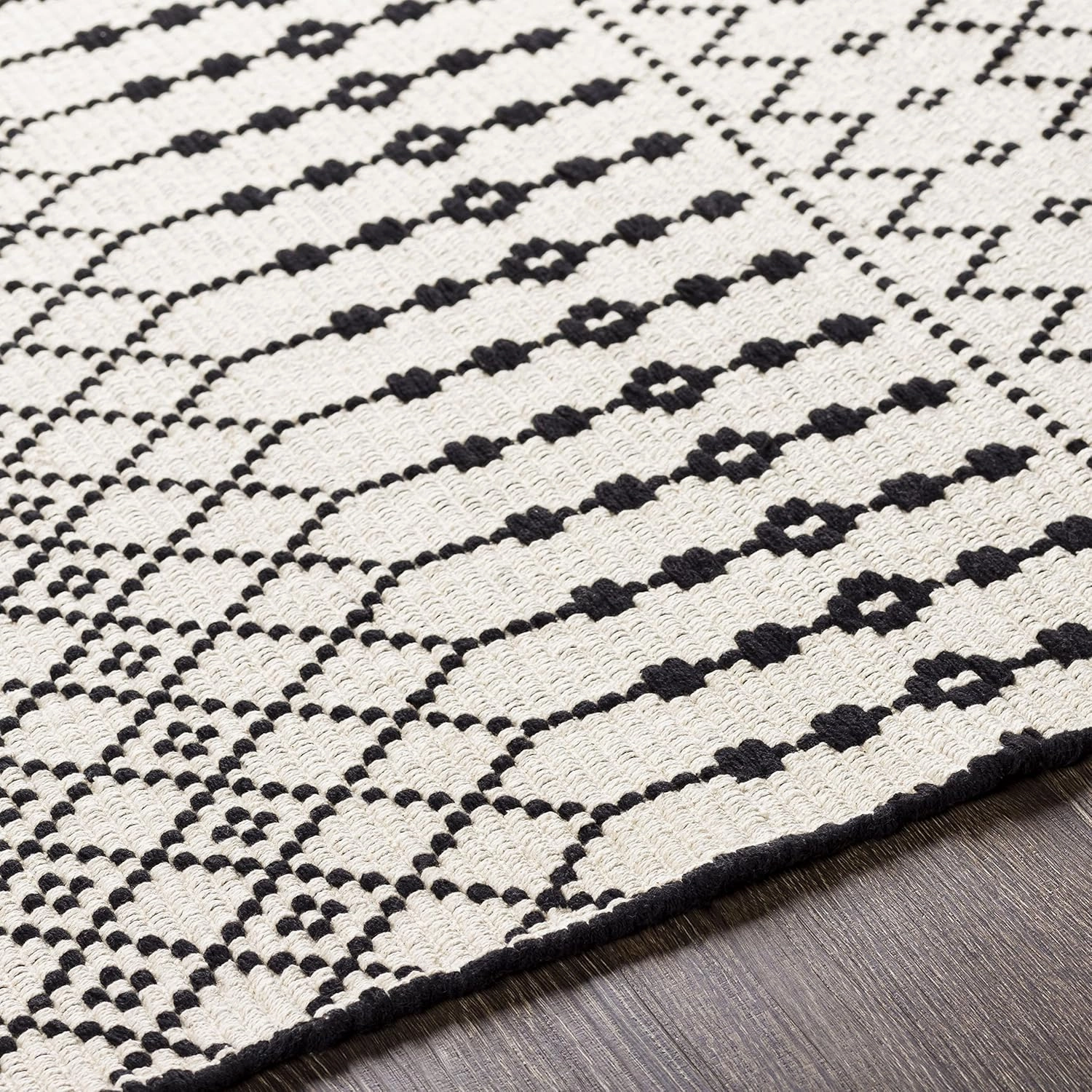 Mark&Day Area Rugs, 2x8 Spring Valley Rustic Charcoal Runner Area Rug, White Black Carpet for Hallway, Kitchen, Bedroom or Living Room (2'6" x 8' Runner)