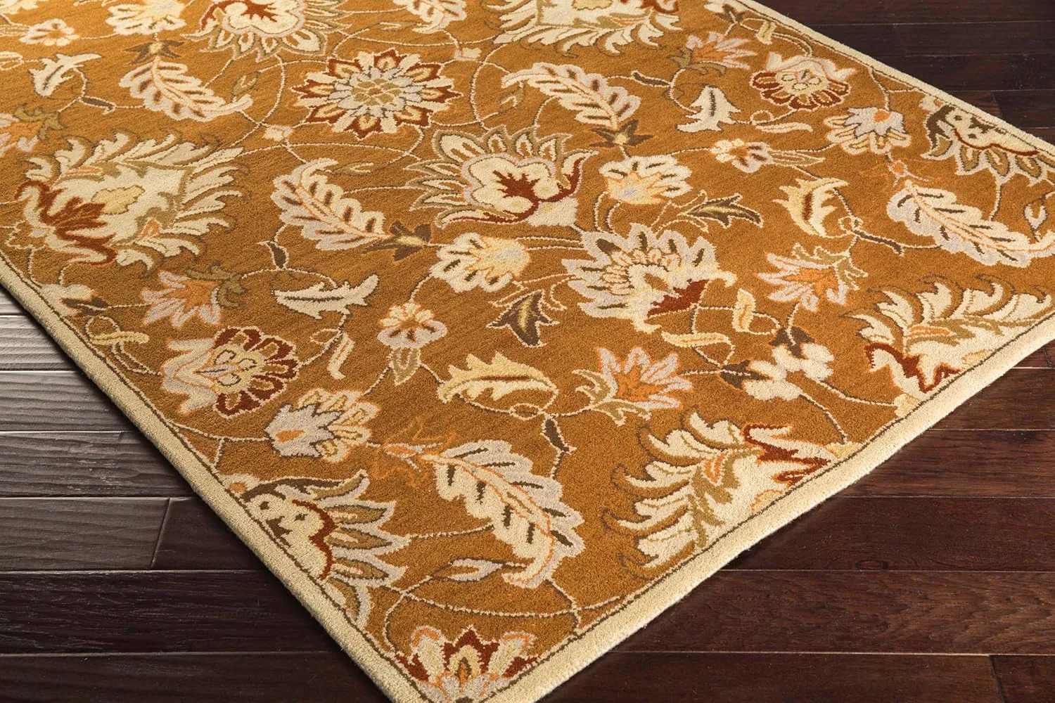 Mark&Day Wool Rugs, 12x15 Hanna Traditional Brown Area Rug, Orange Beige Pink Carpet for Living Room, Bedroom or Kitchen (12' x 15')