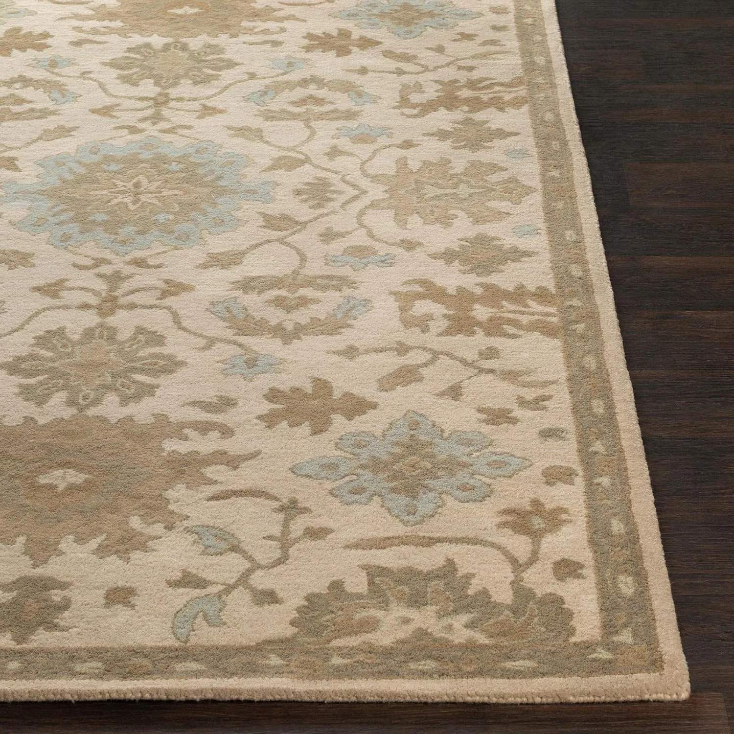 Mark&Day Wool Rugs, 2x3 Ness Traditional Beige Area Rug, Beige Green Grey Carpet for Living Room, Bedroom or Kitchen (2' x 3')