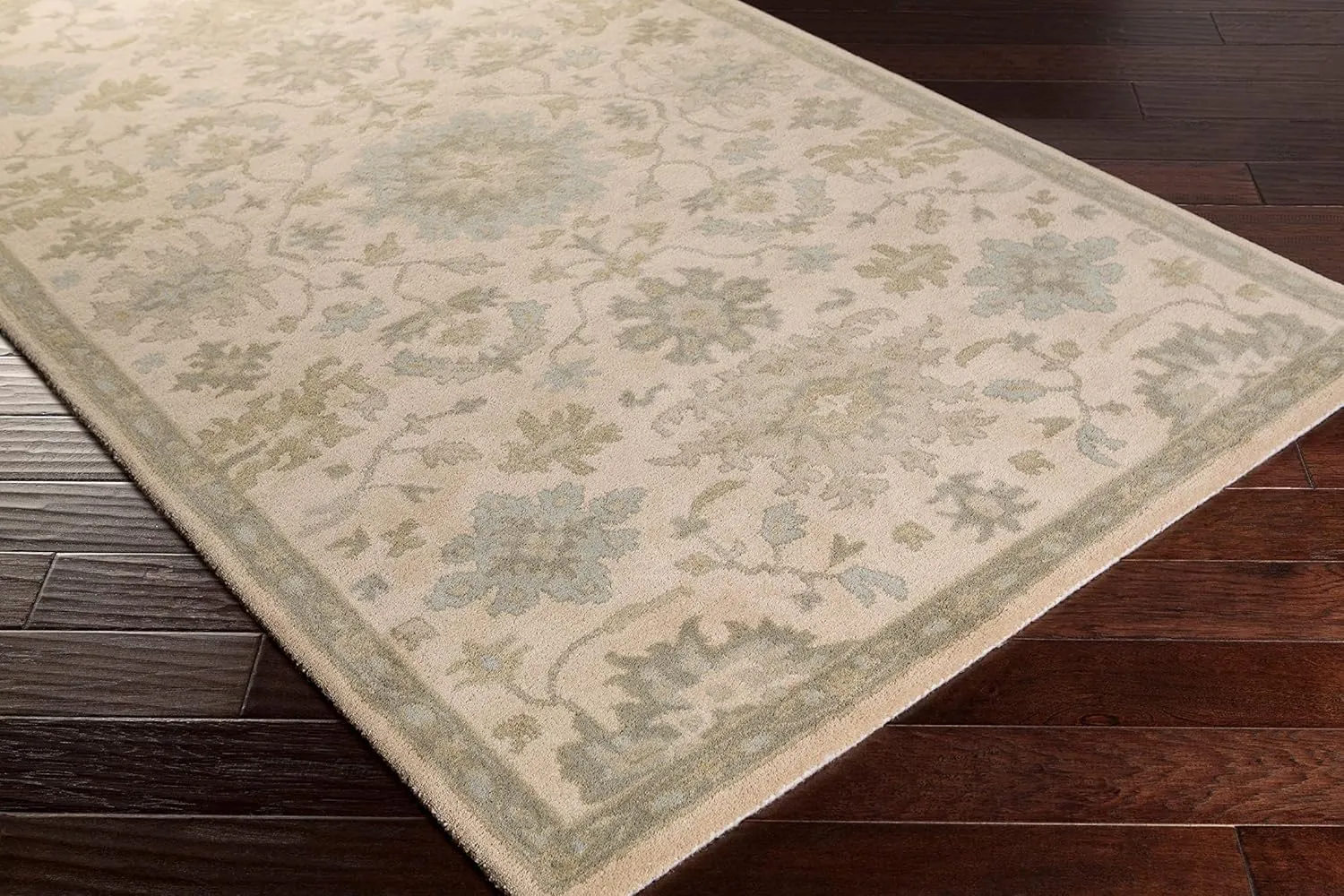 Mark&Day Wool Rugs, 2x3 Ness Traditional Beige Area Rug, Beige Green Grey Carpet for Living Room, Bedroom or Kitchen (2' x 3')