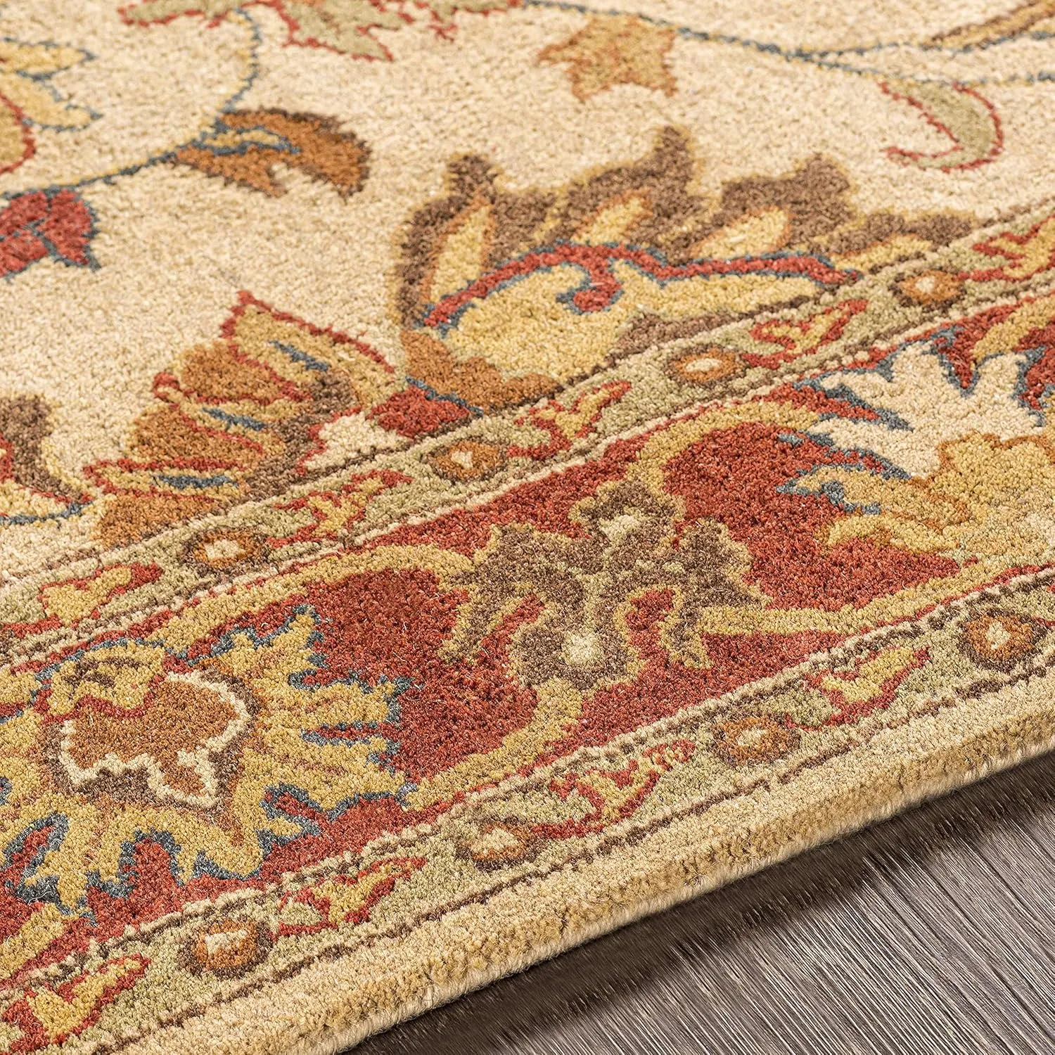 Mark&Day Wool Rugs, 5x8 Paris Traditional Camel Area Rug, Brown Beige Carpet for Living Room, Bedroom or Kitchen (5' x 8')