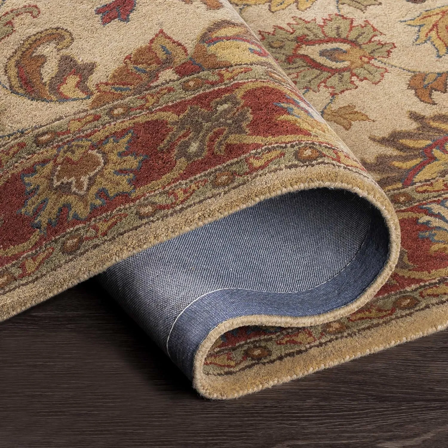 Mark&Day Wool Rugs, 5x8 Paris Traditional Camel Area Rug, Brown Beige Carpet for Living Room, Bedroom or Kitchen (5' x 8')