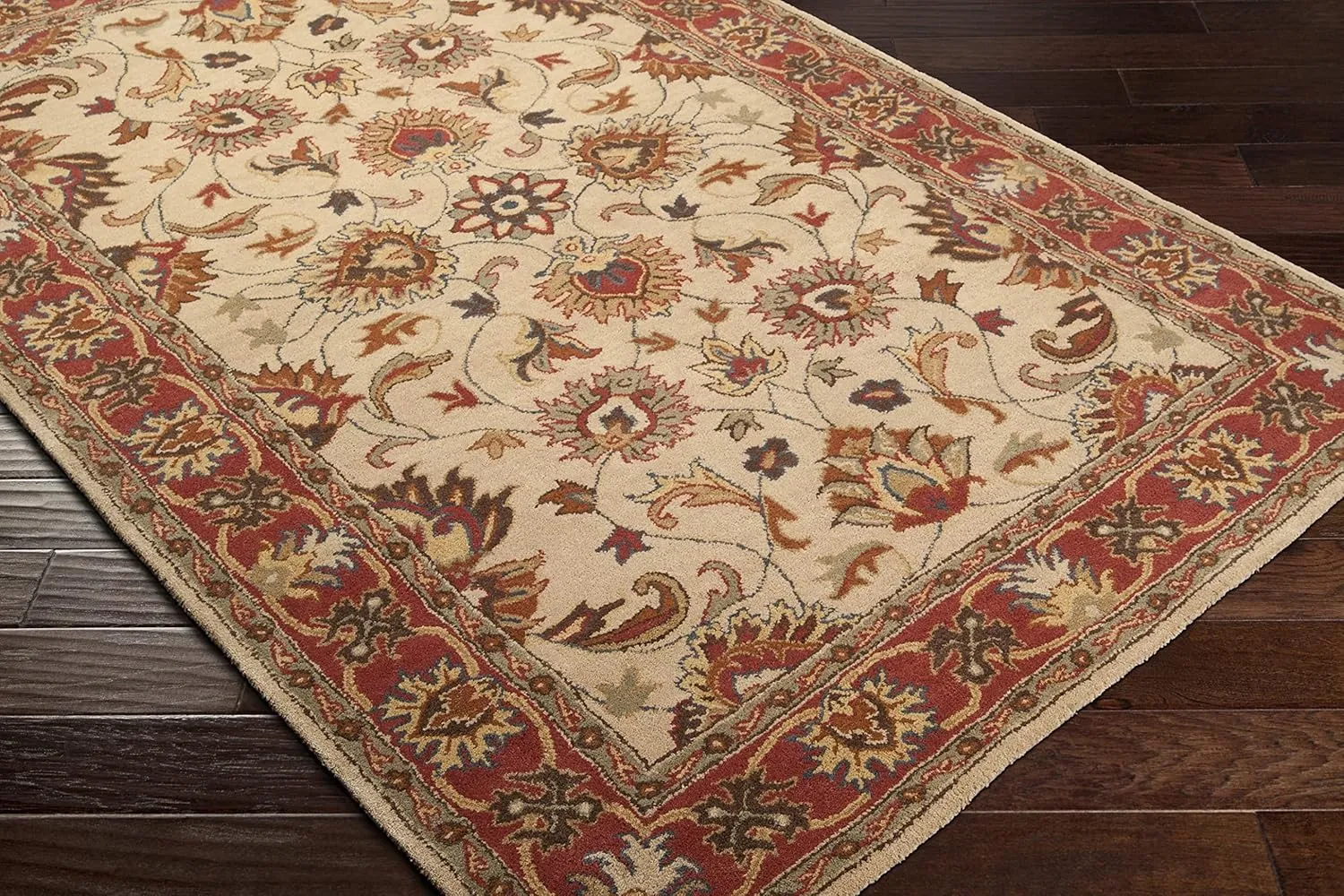 Mark&Day Wool Rugs, 5x8 Paris Traditional Camel Area Rug, Brown Beige Carpet for Living Room, Bedroom or Kitchen (5' x 8')