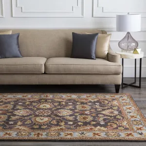Mark&Day Wool Rugs, 5x8 Paris Traditional Charcoal Area Rug, Charcoal Carpet for Living Room, Bedroom or Kitchen (5' x 8')