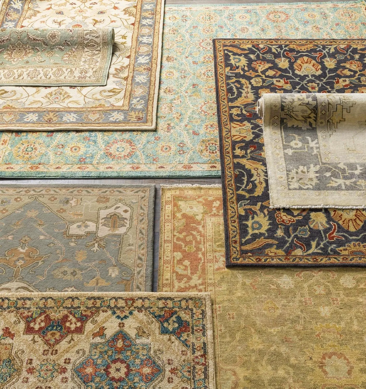 Mark&Day Wool Rugs, 5x8 Roblin Traditional Medium Gray Area Rug, Brown Blue Beige Carpet for Living Room, Bedroom or Kitchen (5' x 8')