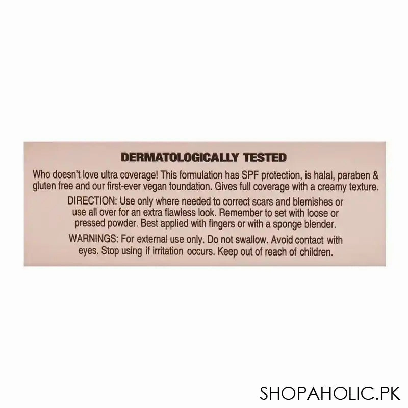 Masarrat Misbah Ultra Wear Flawless Foundation, Golden Beige, 30ml