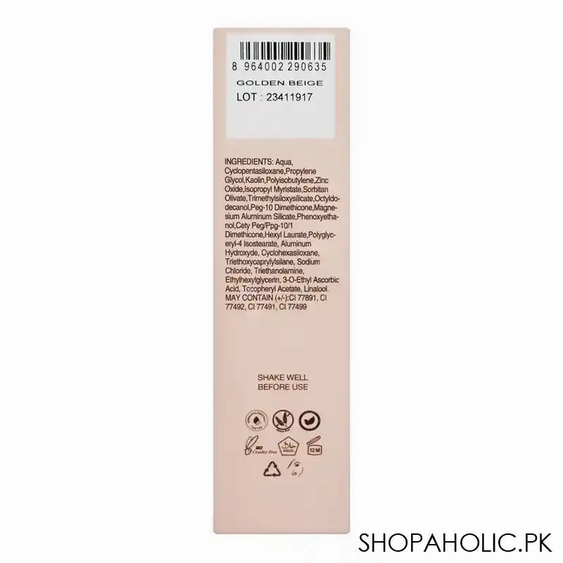 Masarrat Misbah Ultra Wear Flawless Foundation, Golden Beige, 30ml