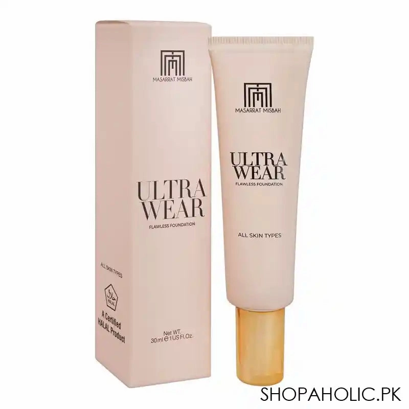 Masarrat Misbah Ultra Wear Flawless Foundation, Golden Beige, 30ml
