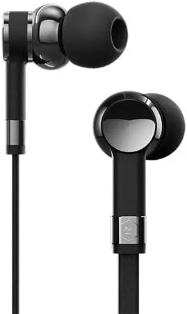 MASTER & DYNAMIC ME05 Wired Earphones, Wired Ear Buds with Built-in Remote to Control Music, Phone Calls, and Volume with USB-C Adapter, Gunmetal/Black