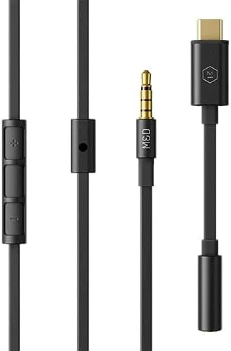 MASTER & DYNAMIC ME05 Wired Earphones, Wired Ear Buds with Built-in Remote to Control Music, Phone Calls, and Volume with USB-C Adapter, Gunmetal/Black