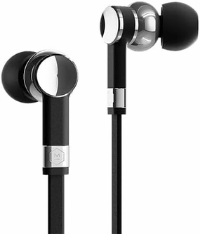 MASTER & DYNAMIC ME05 Wired Earphones, Wired Ear Buds with Built-in Remote to Control Music, Phone Calls, and Volume with USB-C Adapter, Palladium/Black