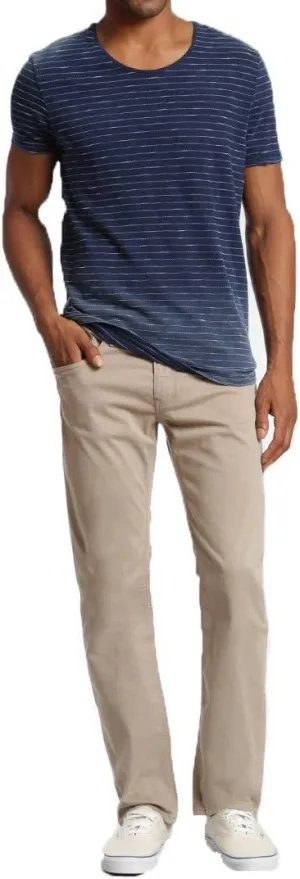 Mavi Zach Men's Straight Leg Pants, Regular Rise Twill Pants for Men, Beige Twill, Light Beige Work Pants, 34 x 34
