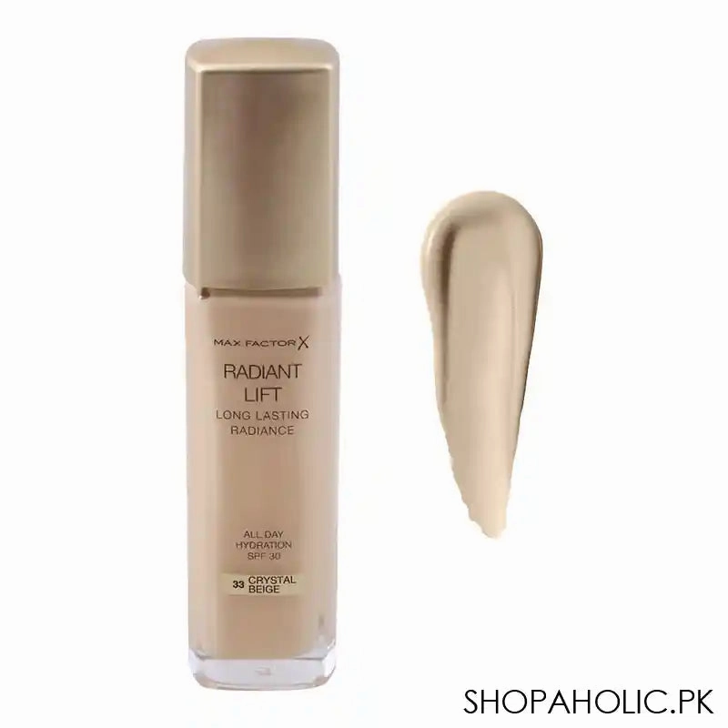 Max Factor Radiant Lift Long Lasting Radiance SPF 30 Foundation, 33 Crystal Beige
