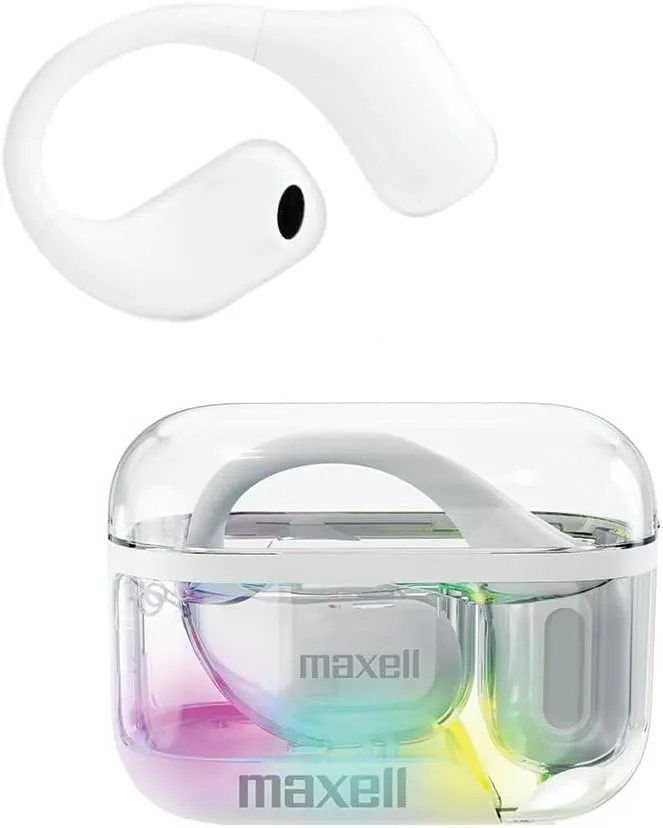 Maxell OWS Pro, Bluetooth Open Earhooks, UP to 18 Hours Playtime with Case, Hear The World Around You, Immersive Sound, Vibrant Colors