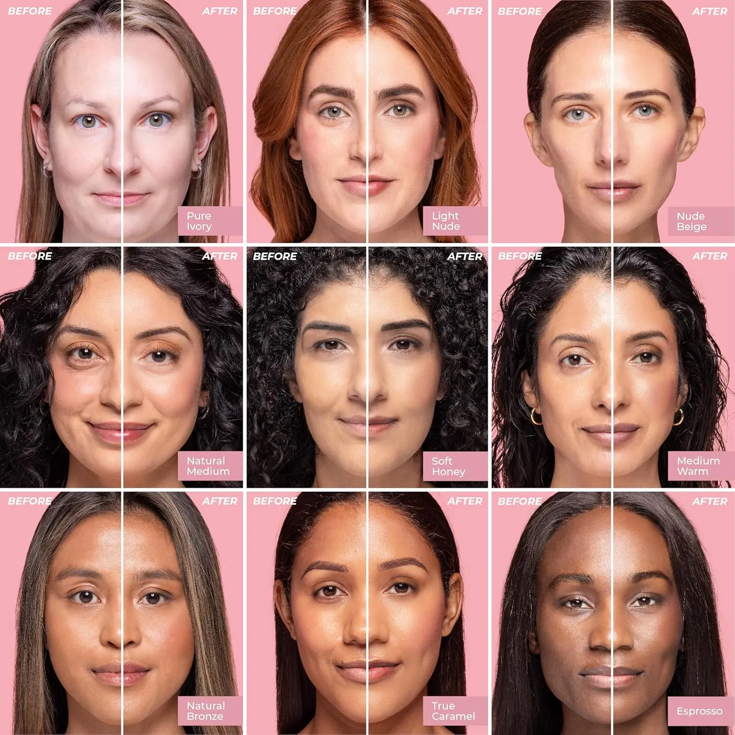 MCoBeauty Miracle Flawless Skin Foundation, 4 Nude Beige, Natural, Buildable Coverage for All-Day Wear, Vegan, Cruelty Free Cosmetics