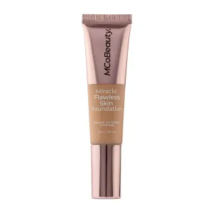 MCoBeauty Miracle Flawless Skin Foundation, 4 Nude Beige, Natural, Buildable Coverage for All-Day Wear, Vegan, Cruelty Free Cosmetics