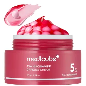 medicube TXA Niacinamide Capsule Cream | Dual Radiance Moisturizer, Ideal for Use After Spot Care | For Uneven Skin Tone, Texture & Hydration | 99% Pure Tranexamic Acid | Korean Skincare | 1.94oz