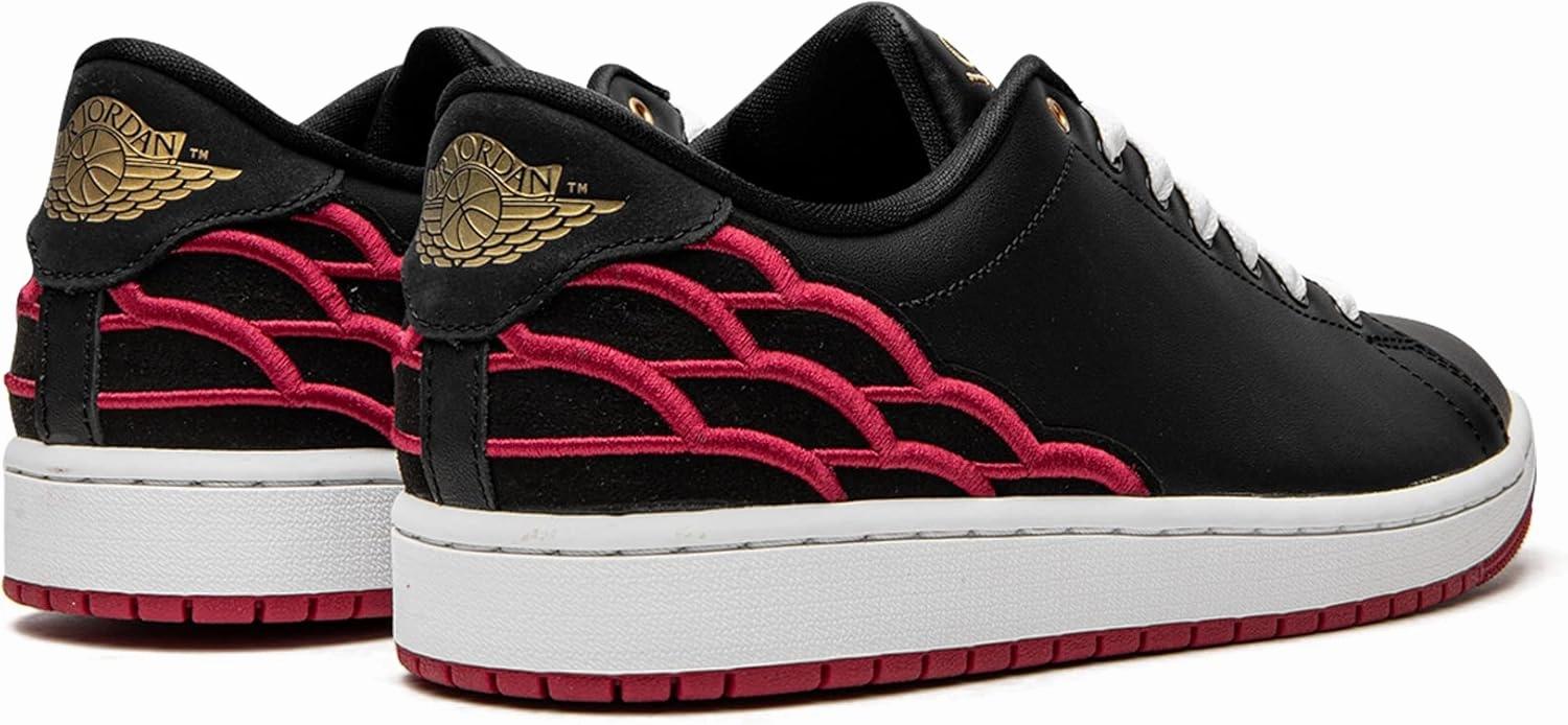 Men's Jordan Centre Court Black/White/Metallic Gold/Mystic Hibiscus (DQ8577 001)