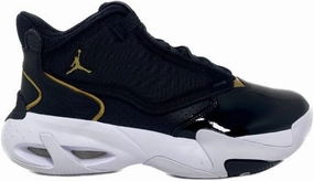 Men's Jordan Max Aura 4, Black/Metallic Gold-White, 11 M US