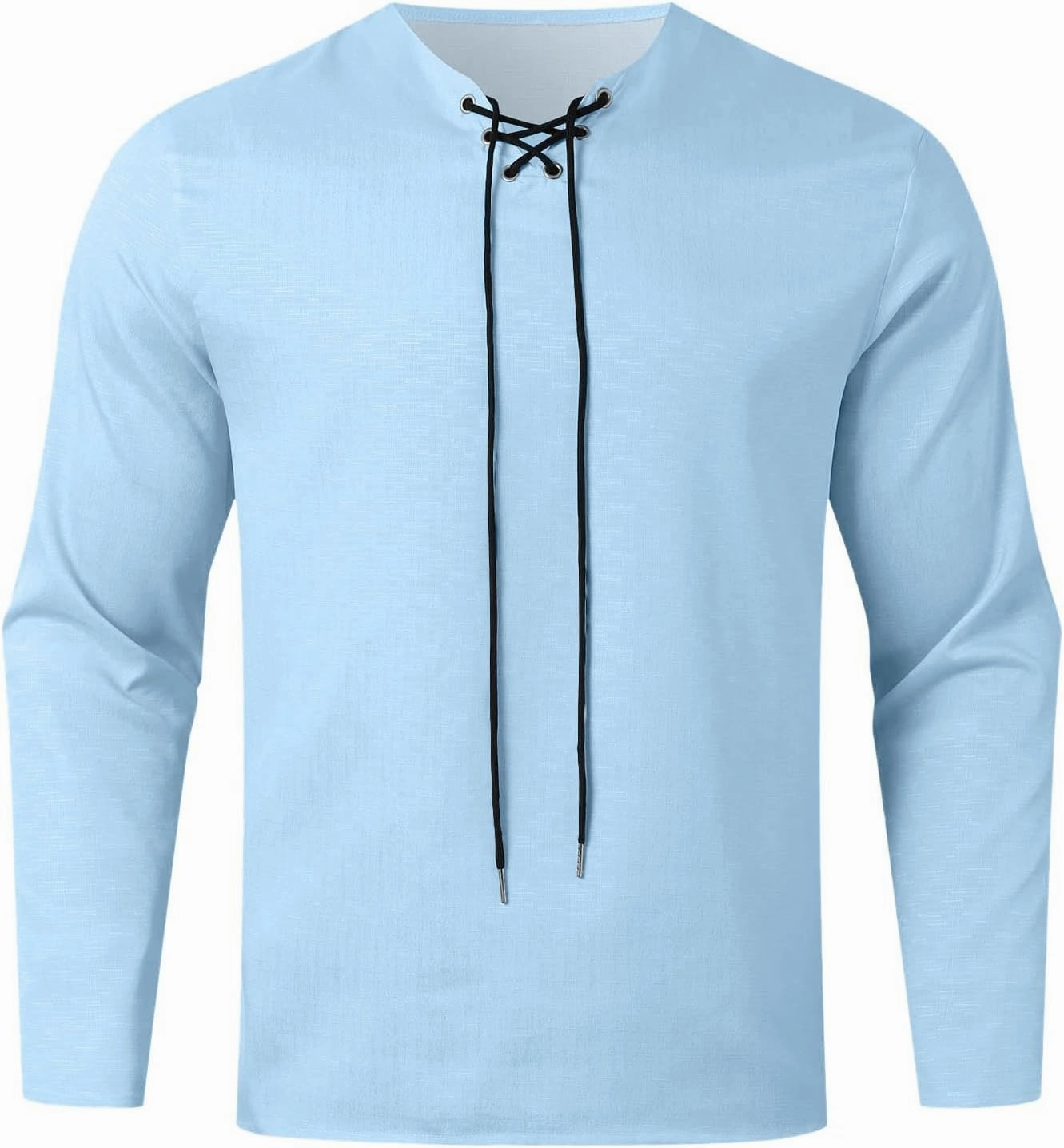 Men's Summer Shirts 3/4 Sleeved Tie The Rope Comfortable Leisure Style Blouse Comfy Fashion Trendy T-Shirts
