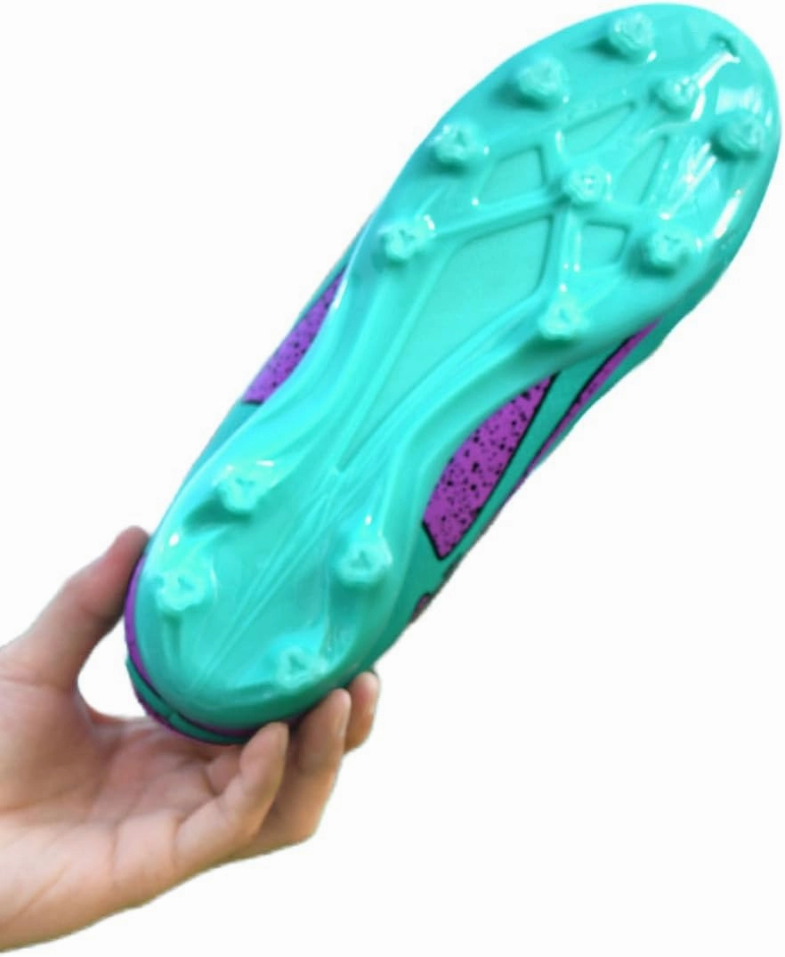 Mens High-Top Soccer Cleats Womens Turf Football Shoes Boys Girls Lightweight Youth Professional Indoor Outdoor AG Black Purple Pink