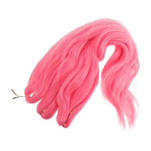 MERRYHAPY 3pcs Pink Braiding Hair Extensions for Women Synthetic Crochet Braids Versatile Festival Party Wig for Creative Styling and Comfortable Wear
